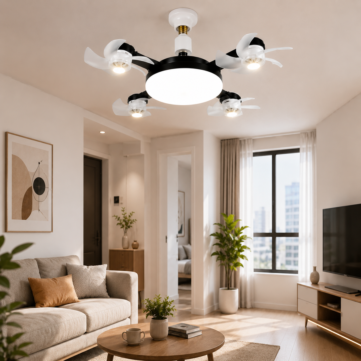 Drone Flying LED Fan Light