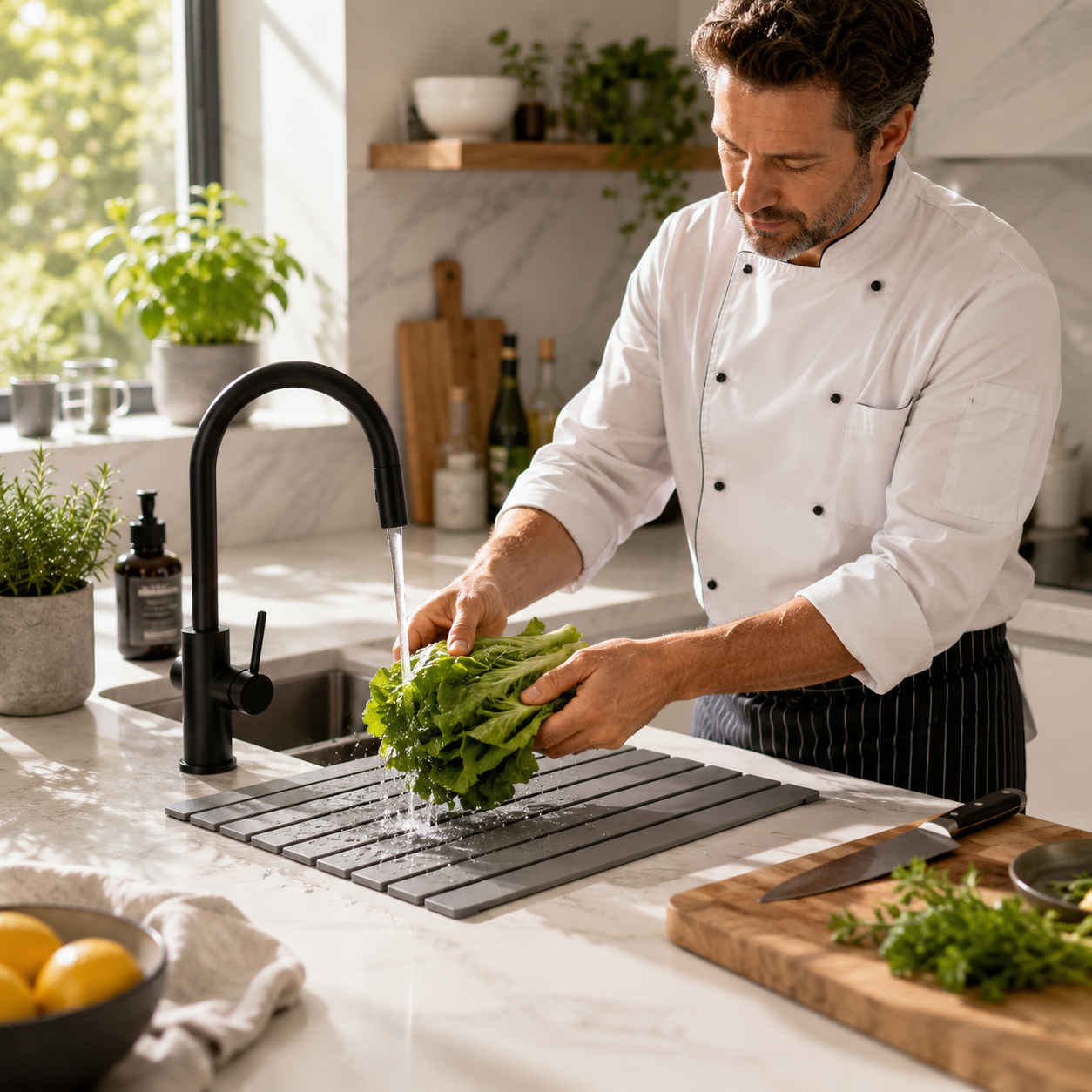 Marble Kitchen Drain Tray Coaster