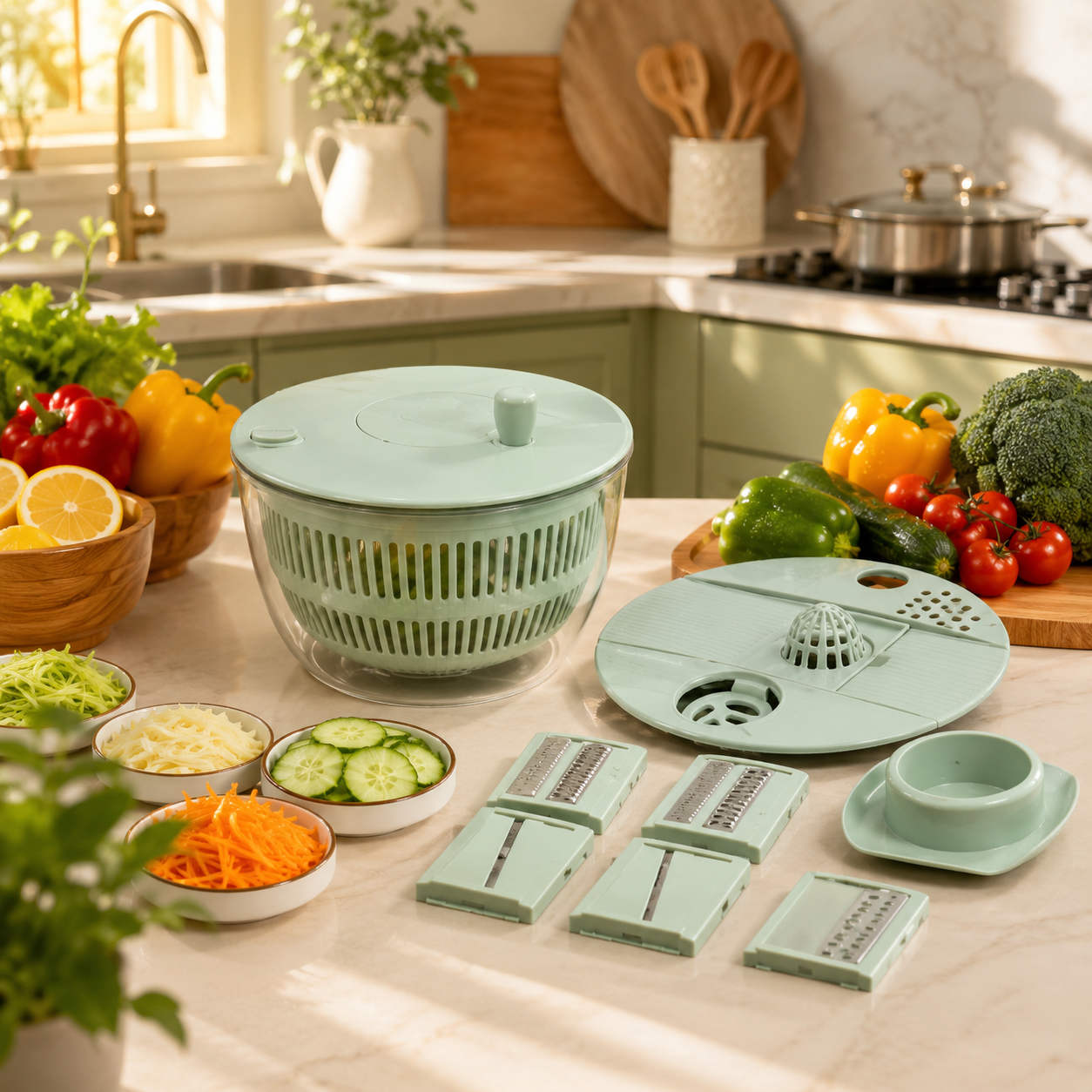 Multifunctional Vegetable Salad Spinner