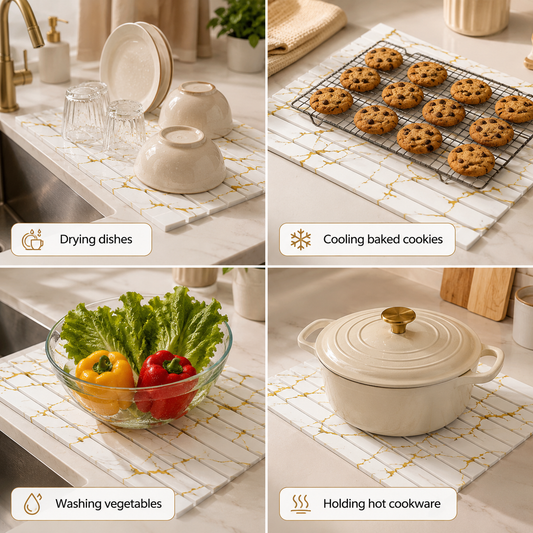 Marble Kitchen Drain Tray Coaster