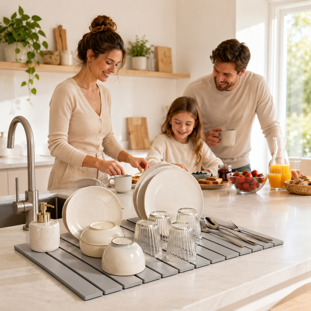 Marble Kitchen Drain Tray Coaster